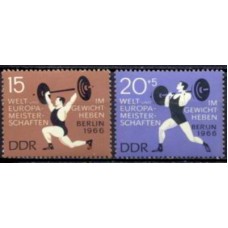 ALO0905N-SÉRIE CAMPEONATO EUROPEU E MUNDIAL DE LEVANTAMENTO DE PESO - ALEMANHA ORIENTAL - 1966 - N
