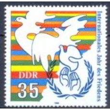 ALO2657M-SELO ANO INTERNACIONAL DA PAZ - ALEMANHA ORIENTAL - 1986 - MINT