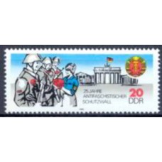 ALO2658N-SELO 25º ANIVERSÁRIO DO MURO DE BERLIN - ALEMANHA ORIENTAL - 1986 - N