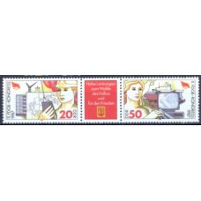 ALO2708NA-TRÍPTICO 11º CONGRESSO DOS SINDICATOS ALEMÃES - ALEMANHA ORIENTAL - 1987 - N