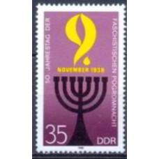 ALO2814M-SELO CINQUENTENÁRIO DA NOITE DE CRISTAL - ALEMANHA ORIENTAL - 1988 - MINT