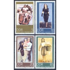 ALO2815M-SÉRIE CENTENÁRIO DE NASCIMENTO DO PINTOR MAX LINGNER - ALEMANHA ORIENTAL - 1988 - MINT