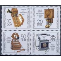 ALO2832MQ-QUADRA APARELHOS TELEFÔNICOS ANTIGOS - ALEMANHA ORIENTAL - 1989 - MINT ALO2832MQ-QUADRA APARELHOS TELEFÔNICOS ANTIGOS - ALEMANHA ORIENTAL - 1989 - MINT