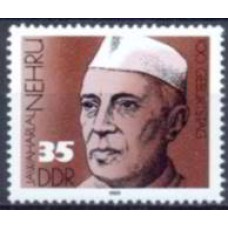 ALO2888M-SELO CENTENÁRIO DO NASCIMENTO DE JAWAHARLAL NEHRU - ALEMANHA ORIENTAL - 1989 - MINT