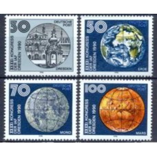 ALO2965M-SÉRIE 41º CONGRESSO DA FEDERAÇÃO INTERNACIONAL DE ASTRONÁUTICA - ALEMANHA ORIENTAL - 1990 - MINT