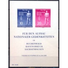 ALOB005N-BLOCO 10º ANIVERSÁRIO DA LIBERTAÇÃO DOS CAMPOS DE DEPORTAÇÃO - ALEMANHA ORIENTAL - 1955 - N