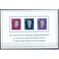 ALOB009M-BLOCO HOMENAGEM AOS LÍDERES SOCIALISTAS - ALEMANHA ORIENTAL - 1958 - MINT