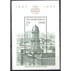ALOB083N-BLOCO 750º ANIVERSÁRIO DE BERLIN I - ALEMANHA ORIENTAL - 1986 - N