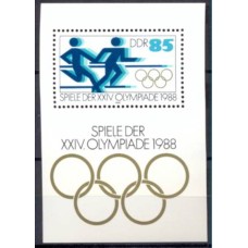 ALOB093N-BLOCO OLIMPÍADAS DE SEUL - ALEMANHA ORIENTAL - 1988 - N