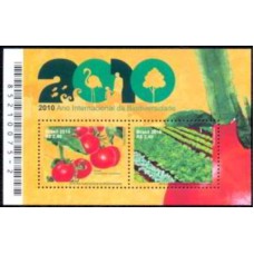BL0159M-BLOCO 2010 ANO INTERNACIONAL DA BIODIVERSIDADE - 2010 - MINT