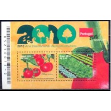 BL0160M-BLOCO 2010 ANO INTERNACIONAL DA BIODIVERSIDADE - EXPOSIÇÃO FILATÉLICA PORTUGAL 2010 - 2010 - MINT