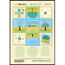 BL0165M-BLOCO ÁRVORES BRASILEIRAS - 2011 - MINT