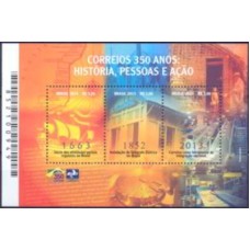 BL0176M-BLOCO CORREIOS 350 ANOS: HISTÓRIA, PESSOAS E AÇÃO - 2013 - MINT BL0176M-BLOCO CORREIOS 350 ANOS: HISTÓRIA, PESSOAS E AÇÃO - 2013 - MINT