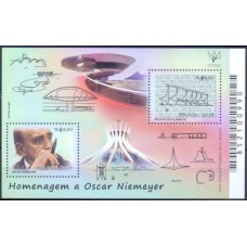 BL0182M-BLOCO HOMENAGEM A OSCAR NIEMEYER - 2014 - MINT BL0182M-BLOCO HOMENAGEM A OSCAR NIEMEYER - 2014 - MINT