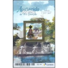 BL0202M-BLOCO APARECIDA 300 ANOS DE FÉ E DEVOÇÃO - 2017 - MINT