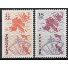 FAR0316N-SÉRIE MAPA DAS ILHAS FAROÉ II - FAROÉ - 1997 - N