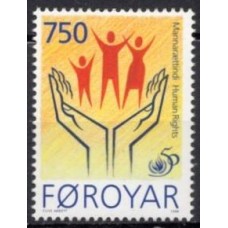 FAR0336M-SELO CINQUENTENÁRIO DA DECLARAÇÃO UNIVERSAL DOS DIREITOS DO HOMEM - FAROÉ - 1998 - MINT