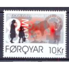 FAR0712M-SELO DIA INTERNACIONAL DA MULHER - FAROÉ - 2011 - MINT