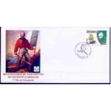FN2695A.04-FDC BICENTENÁRIO DO NASCIMENTO DE GIUSEPPE GARIBALDI, FRAGATA - 2007 - CBC TRAMANDAÍ