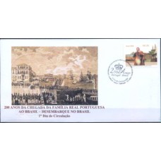 FN2721A.02-FDC 200 ANOS DA CHEGADA DA FAMÍLIA REAL PORTUGUESA AO BRASIL, DESEMBARQUE NO BRASIL - 2008 - CBC RIO DE JANEIRO