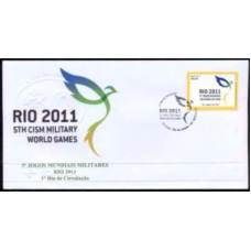 FN2976-FDC 5º JOGOS MUNDIAIS MILITARES RIO 2011 - 2010 - CBC RIO DE JANEIRO