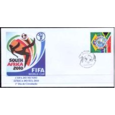 FN2981A-FDC COPA DO MUNDO DA ÁFRICA DO SUL, LOGO - 2010 - CBC RIO DE JANEIRO