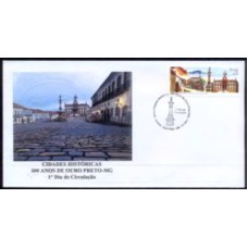 FN3097-FDC CIDADES HISTÓRICAS: 300 ANOS DE OURO PRETO/MG - 2011 - CBC OURO PRETO