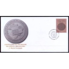 FN3154-FDC CENTENÁRIO DA SOCIEDADE FILATÉLICA BRASILEIRA - 2011 - CBC RIO DE JANEIRO