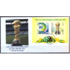 FN3285.03-FDC BLOCO COPA DAS CONFEDERAÇÕES DA FIFA BRASIL - TAÇA - 2013 - CBC FORTALEZA