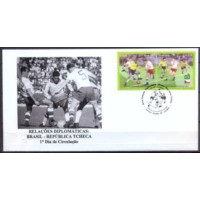 FN3286-FDC RELAÇÕES REPÚBLICA TCHECA - FUTEBOL - 2013 - CBC BRASÍLIA