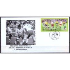 FN3286-FDC RELAÇÕES REPÚBLICA TCHECA - FUTEBOL - 2013 - CBC BRASÍLIA