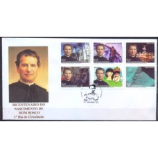 FN3485.09-FDC BICENTENÁRIO DO NASCIMENTO DE DOM BOSCO - 2015 - CBC RECIFE