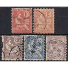 FRA0124U-SÉRIE MOUCHON RETOCADO - FRANÇA - 1902 - U