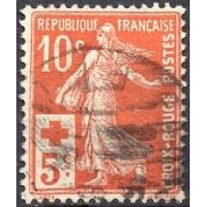 FRA0147U-SELO PRÓ CRUZ VERMELHA, 10C + 5C - FRANÇA - 1914 - U