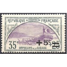 FRA0166N-SELO PRÓ ÓRFÃOS DA GUERRA, 5C SOBRE 35+25C - FRANÇA - 1922 - N