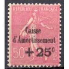 FRA0254N-SELO PRÓ CAIXA DE AMORTIZAÇÃO, 25C - FRANÇA - 1929 - N