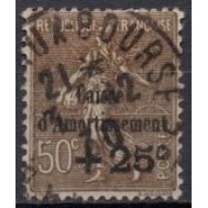 FRA0267U-SELO PRÓ CAIXA DE AMORTIZAÇÃO, 25C - FRANÇA - 1930 - U