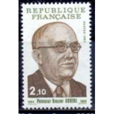 FRA2344N-SELO HOMENAGEM A VINCENT AURIOL - FRANÇA - 1984 - N