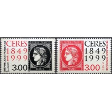 FRA3211M-SÉRIE 150º ANIVERSÁRIO DO 1º SELO FRANCÊS - FRANÇA - 1999 - MINT