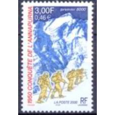 FRA3331M-SELO CINQUENTENÁRIO DA CONQUISTA DE ANNAPURNA - FRANÇA - 2000 - MINT