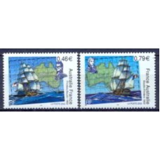 FRA3476M-SÉRIE BICENTENÁRIO DO ENCONTRO DOS NAVEGADORES NICOLAS BAUDIN E MATTHEW FLINDERS - FRANÇA - 2002 - MINT