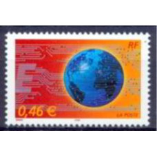 FRA3532M-SELO O MUNDO EM REDE - FRANÇA - 2002 - MINT