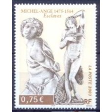 FRA3558M-SELO SÉRIE ARTÍSTICA - MICHELÂNGELO - FRANÇA - 2003 - MINT