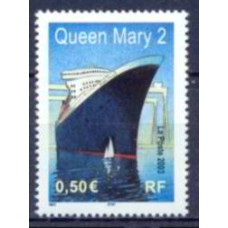 FRA3631M-SELO NAVIO QUEEN MARY 2 - FRANÇA - 2003 - MINT