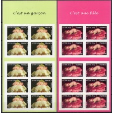 FRA3804MC-SÉRIE 2 CADERNETAS NASCIMENTOS - FRANÇA - 2005 - MINT