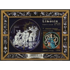 FRA4928NF-BLOCO SÉRIE ARTÍSTICA - LÉONARD LIMOSIN - FRANÇA - 2015 - N