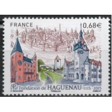 FRA4969M-SELO SÉRIE TURÍSTICA - 900º ANIVERSÁRIO DA CIDADE DE HAGUENAU - FRANÇA - 2015 - MINT