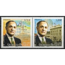 FRA4970MS-SE-TENANT DIPLOMATA GILBERTO BOSQUES - FRANÇA - 2015 - MINT