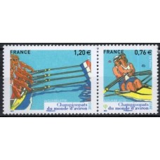 FRA4973MS-SE-TENANT CAMPEONATO MUNDIAL DE REMO - FRANÇA - 2015 - MINT