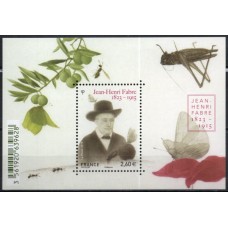 FRA4980MF-BLOCO ENTOMOLOGISTA JEAN-HENRI FABRE - FRANÇA - 2015 - MINT
